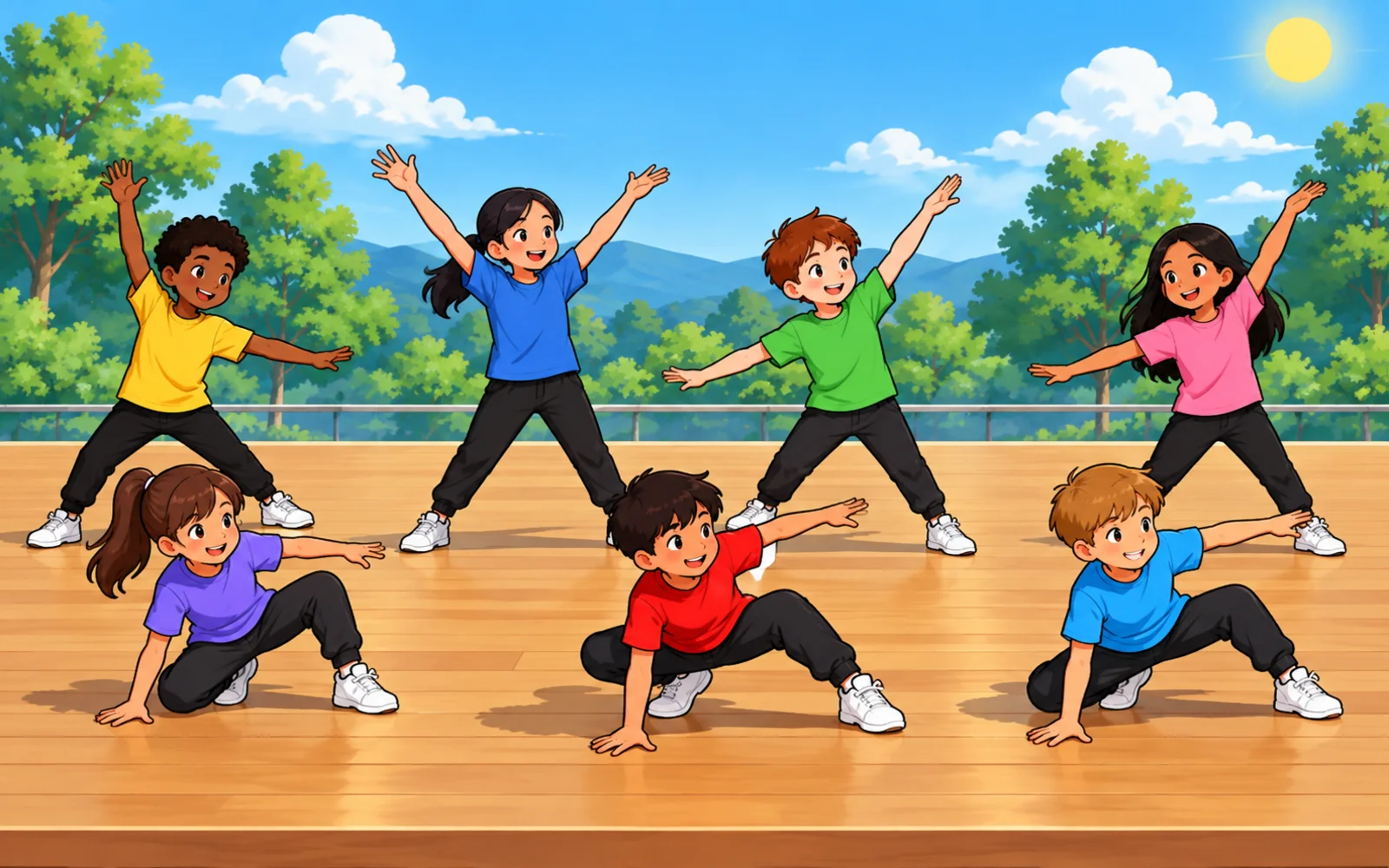 安全に仲よくおどるのルールを表した絵